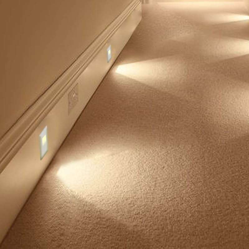 Ciata LED Stair Lights Indoor - Step Lights Outdoor Stair Light 3 Watt, Warm White Stairway Lighting for Outdoor and Indoor Stairs 3000K Concrete, Home Theater Lighting - Silver Finish, Vertical - Image 6