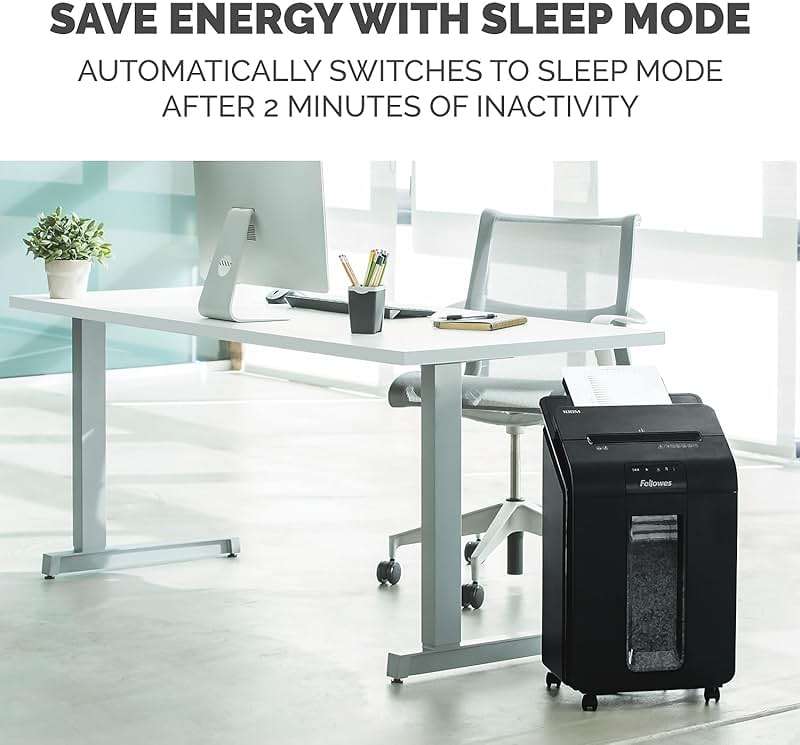 Fellowes AutoMax Micro-Cut 100M Commercial Office Auto Feed 2-in-1 Paper Shredder with 100-Sheet Capacity, Black - Image 4