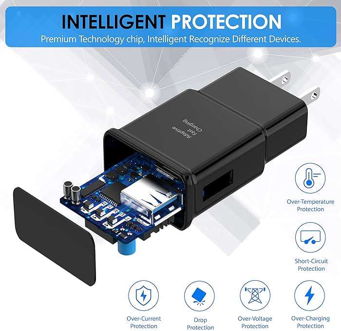 Type C Fast Charger, for Android Charger Phone USB Charging Block, USB C Cable Cord 6.6ft for Samsung Galaxy S25, S24, S23, S23+, S22, S21, S20, S10e, S9, S8, Note20, Note10, Note9, Z Fold 3/4/5 2Pack - Image 2