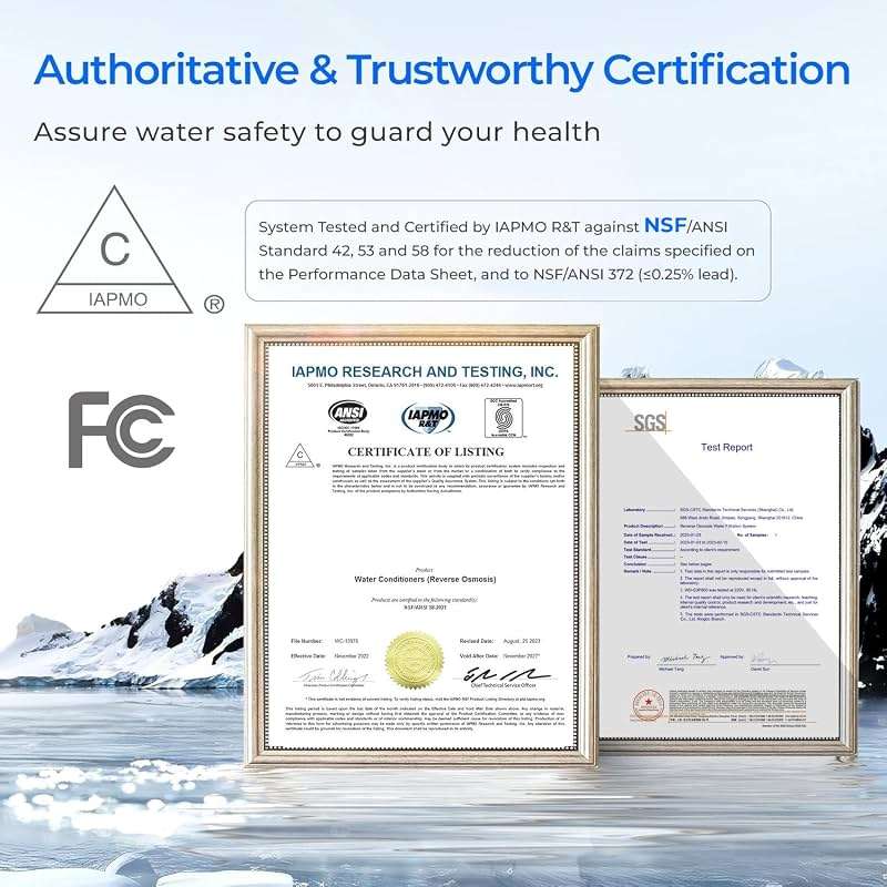Waterdrop G3P600 Reverse Osmosis System, 8 Stage Tankless Reverse Osmosis Water Filter, NSF/ANSI 42 & 53 & 58 & 372 Certified, Under Sink RO System, 2:1 Pure to Drain, Smart LED Faucet - Image 4
