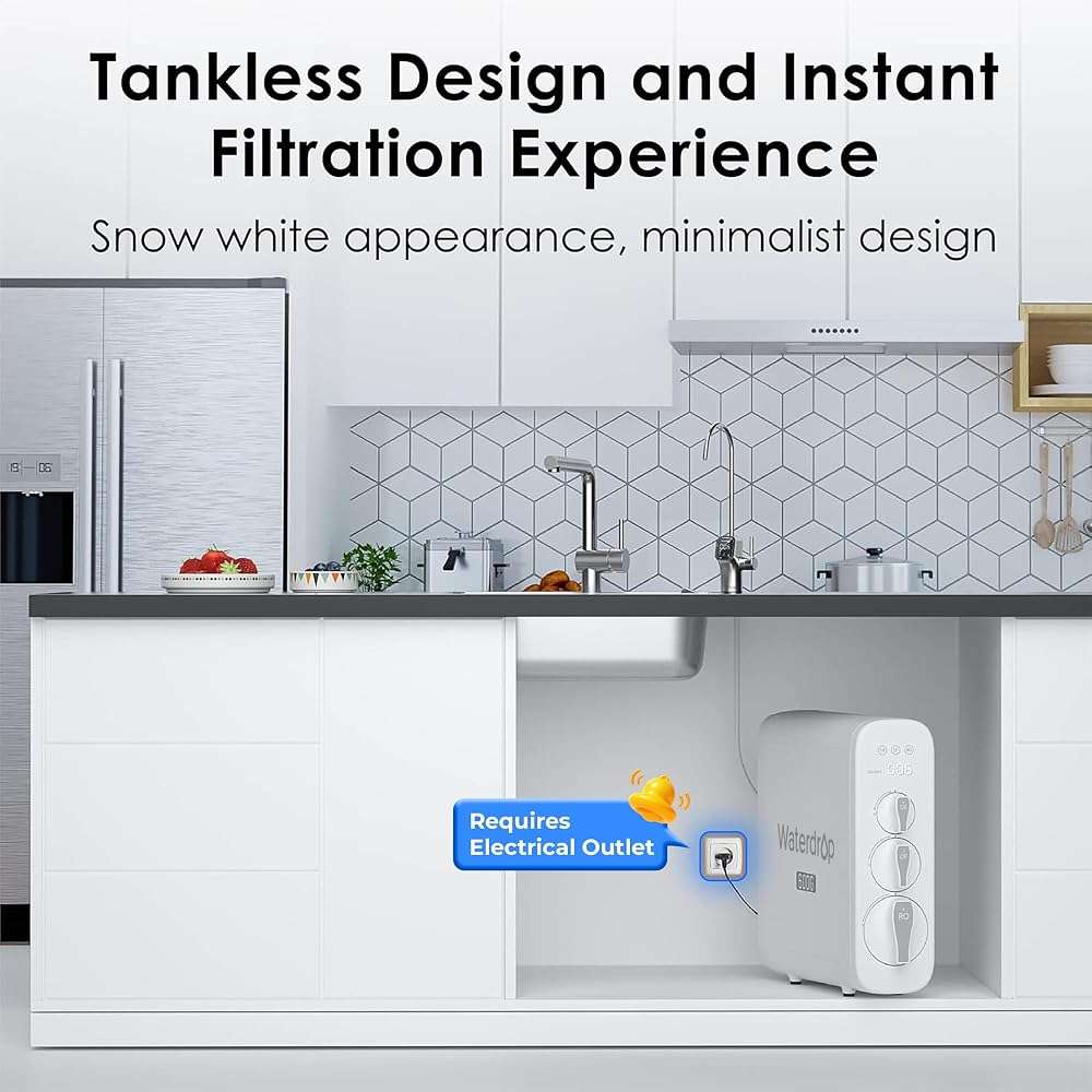 Waterdrop G3P600 Reverse Osmosis System, 8 Stage Tankless Reverse Osmosis Water Filter, NSF/ANSI 42 & 53 & 58 & 372 Certified, Under Sink RO System, 2:1 Pure to Drain, Smart LED Faucet - Image 9