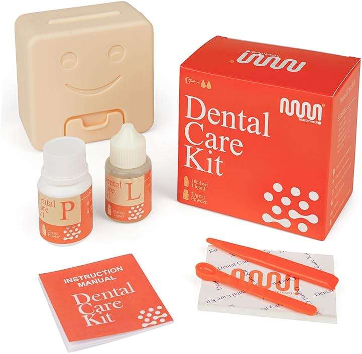 Zinc Oxide Eugenol Dental Cement Kit for Crowns, Bridges & Fillings | Includes Powder, Liquid & Mixing Accessories - Image 1