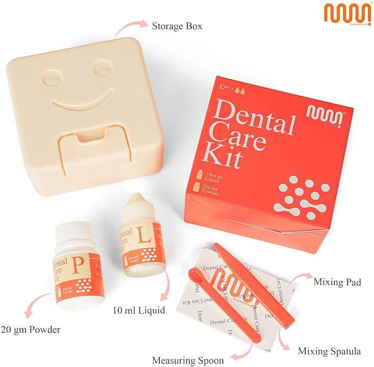 Zinc Oxide Eugenol Dental Cement Kit for Crowns, Bridges & Fillings | Includes Powder, Liquid & Mixing Accessories - Image 2