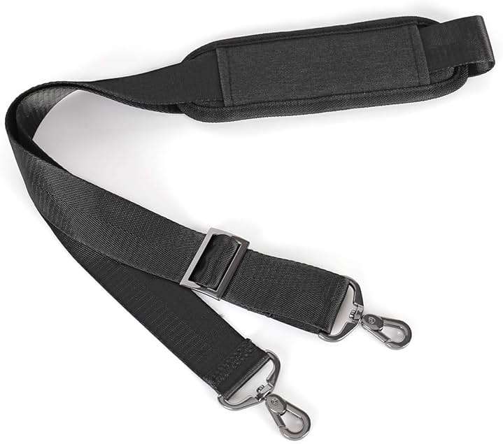 MOSISO 56 inch Shoulder Strap, Adjustable Thick Soft Universal Replacement Non-Slip Fit Padded with Metal Swivel Hooks for Laptop Shoulder Bag/Laptop Messenger Bag/Crossbody Bag, Black - Image 4