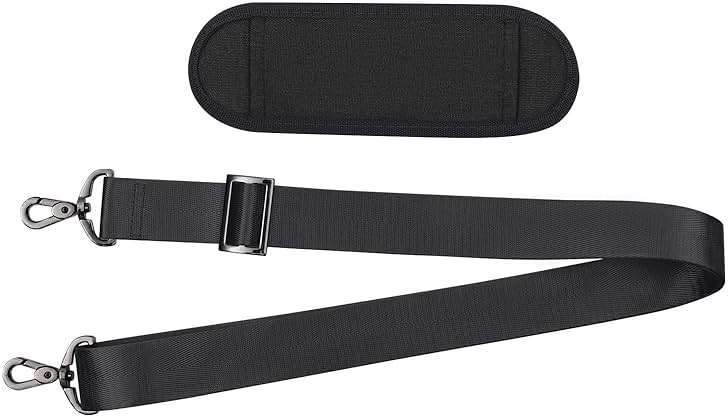 MOSISO 56 inch Shoulder Strap, Adjustable Thick Soft Universal Replacement Non-Slip Fit Padded with Metal Swivel Hooks for Laptop Shoulder Bag/Laptop Messenger Bag/Crossbody Bag, Black - Image 5
