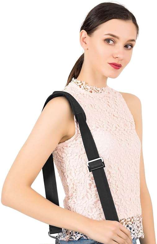 MOSISO 56 inch Shoulder Strap, Adjustable Thick Soft Universal Replacement Non-Slip Fit Padded with Metal Swivel Hooks for Laptop Shoulder Bag/Laptop Messenger Bag/Crossbody Bag, Black - Image 6