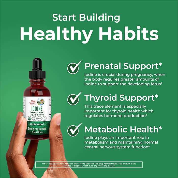 MaryRuth Organics Iodine Liquid Drops | Potassium Iodide | 1 Year Supply | 450 Servings | Thyroid Health | USDA Organic| Vegan | Non-GMO | Gluten Free | 1 Fl Oz - Image 5