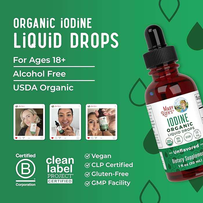 MaryRuth Organics Iodine Liquid Drops | Potassium Iodide | 1 Year Supply | 450 Servings | Thyroid Health | USDA Organic| Vegan | Non-GMO | Gluten Free | 1 Fl Oz - Image 9