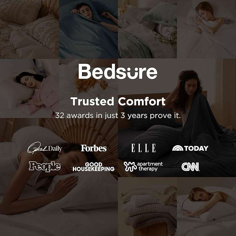 Bedsure Queen Sheet Set - 4 Pieces Soft Queen Size Sheets - Breathable & Cooling - Hotel Luxury - Easy Care Polyester Microfiber Bedding for Kids, Women, Men, Dark Grey - Image 6
