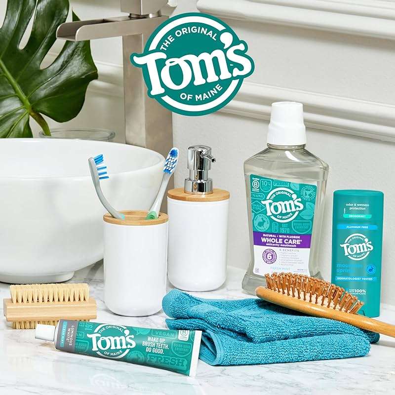 Tom's of Maine Natural Luminous White Toothpaste with Fluoride, Clean Mint, 4.0 oz. 3-Pack - Image 10
