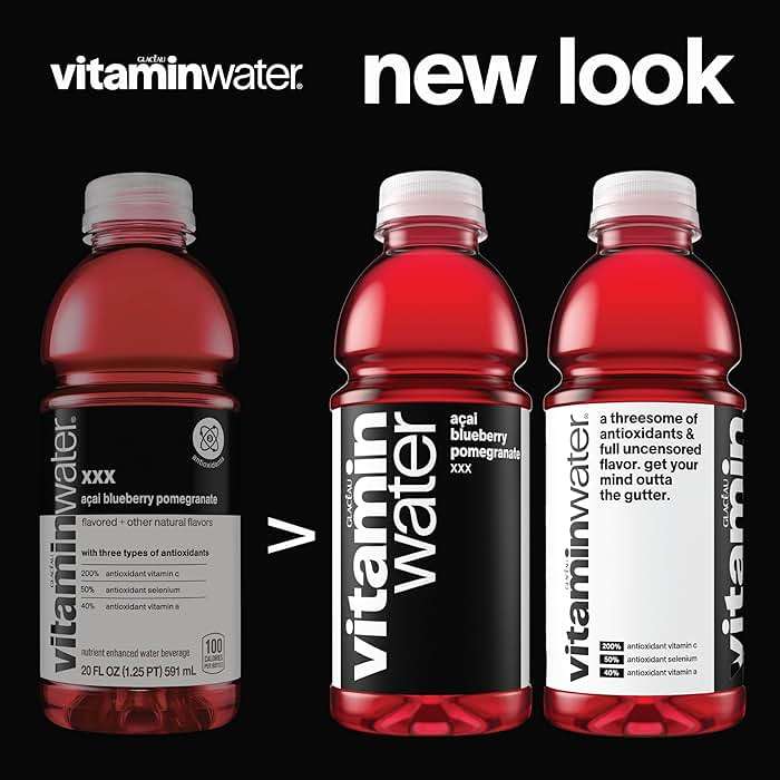 vitaminwater Focus Kiwi Strawberry Nutrient Enhanced Flavored Water Beverage, 20 fl oz Bottles, 12 Pack - Image 4
