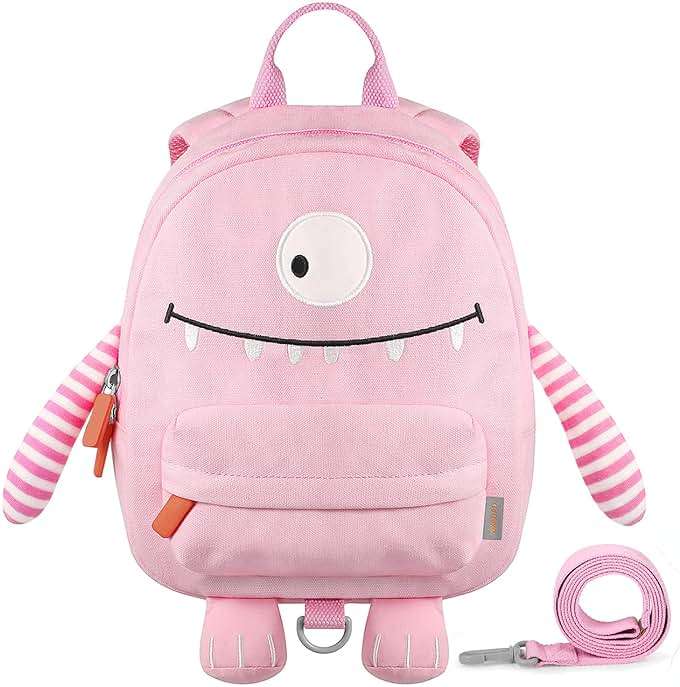 GAGAKU Toddler Backpack with Leash - Mini Kids Backpacks for Girls 2-5 Years Child Safety Backpack 3D Cartoon Animal Anti-Lost Preschool Backpack - Pink - Image 1