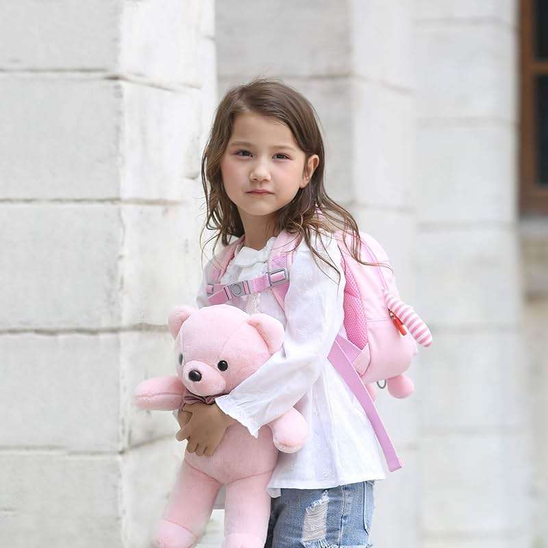 GAGAKU Toddler Backpack with Leash - Mini Kids Backpacks for Girls 2-5 Years Child Safety Backpack 3D Cartoon Animal Anti-Lost Preschool Backpack - Pink - Image 2