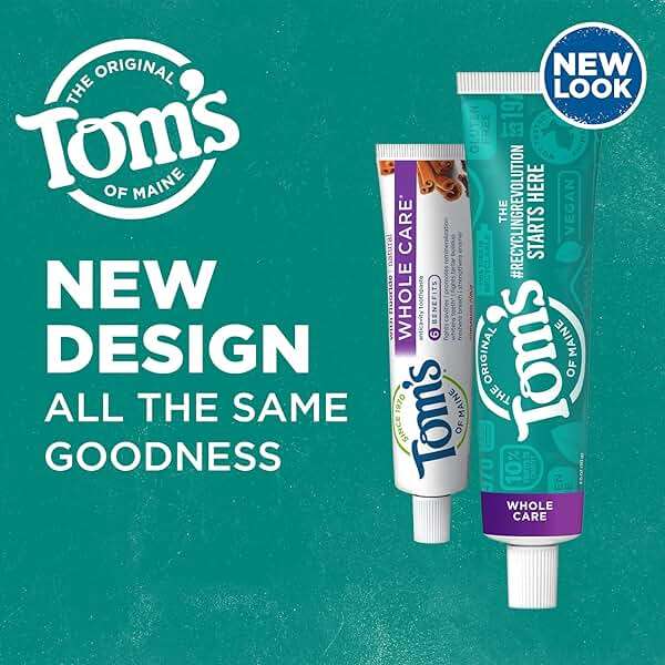 Tom's of Maine Whole Care Natural Toothpaste with Fluoride, Cinnamon Clove, 4.0 oz. 3-Pack (Packaging May Vary) - Image 2