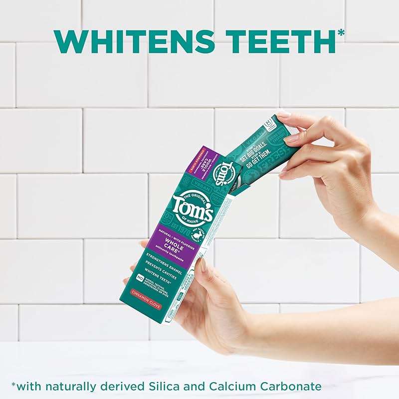 Tom's of Maine Whole Care Natural Toothpaste with Fluoride, Cinnamon Clove, 4.0 oz. 3-Pack (Packaging May Vary) - Image 4
