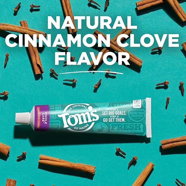 Tom's of Maine Whole Care Natural Toothpaste with Fluoride, Cinnamon Clove, 4.0 oz. 3-Pack (Packaging May Vary) - Image 8