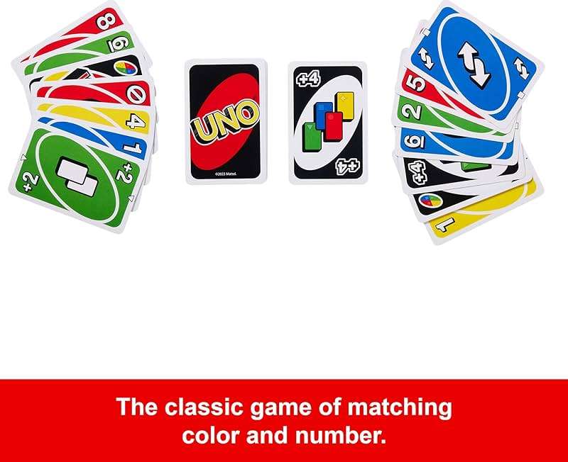 Mattel Games UNO Card Game for Kid, Adult & Family Nights & Parties, Travel & Vacations, Color Blind Accessible & Customizable Deck (Amazon Exclusive) - Image 3