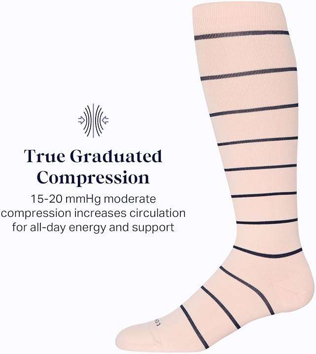 Comrad Nylon Knee High Socks - 15-20mmHg Graduated Compression Socks - Soft & Breathable Support Unisex Socks - Image 3