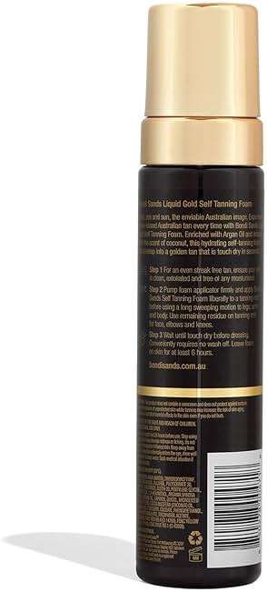 Bondi Sands Liquid Gold Self Tanning Foam | Lightweight + Quick Dry Foam Enriched with Argan Oil, Provides a Hydrated Streak-Free Tan | 6.76 Oz/200 mL - Image 2