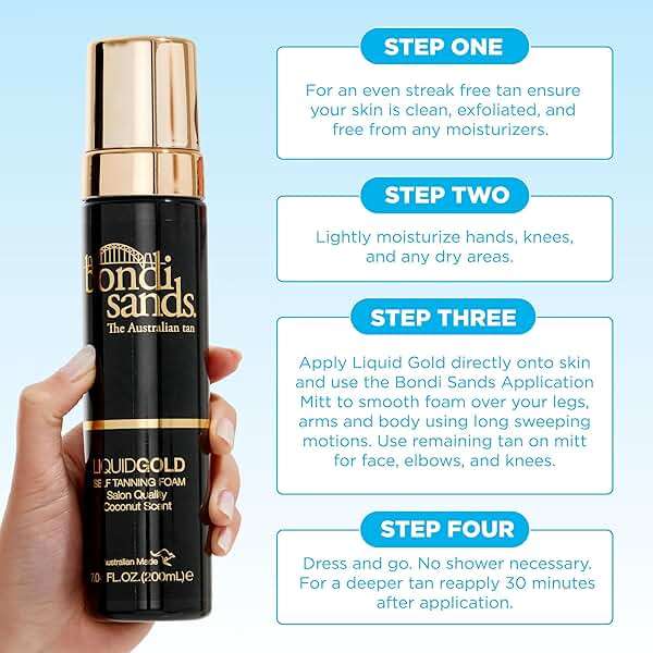 Bondi Sands Liquid Gold Self Tanning Foam | Lightweight + Quick Dry Foam Enriched with Argan Oil, Provides a Hydrated Streak-Free Tan | 6.76 Oz/200 mL - Image 8