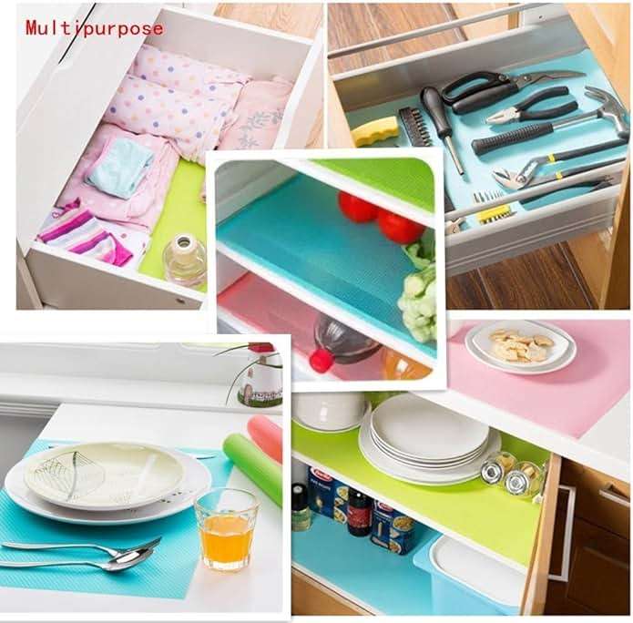 AKINLY 9 Pack Refrigerator Mats,Washable Fridge Mats Liners Easy to Clear Fridge Pads Mat Shelves Drawer Table Mats Refrigerator Liners for Shelves,3Red/3Green/3Blue - Image 5