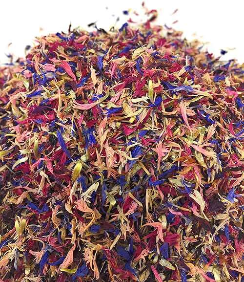 Edible Flower Sprinkles - Mesmerizing Cornflower Fireworks Petals - 100% Natural Centaurea Cyanus, Grown in Germany - Dried Colorful Cornflowers for Herbal Tea, Topping on Cupcakes, Desserts - Image 2
