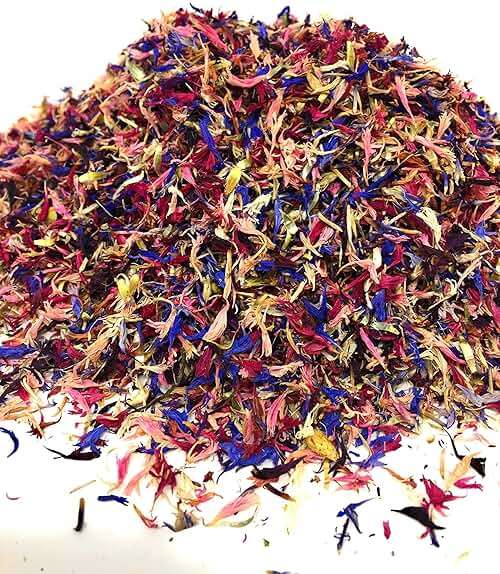 Edible Flower Sprinkles - Mesmerizing Cornflower Fireworks Petals - 100% Natural Centaurea Cyanus, Grown in Germany - Dried Colorful Cornflowers for Herbal Tea, Topping on Cupcakes, Desserts - Image 3