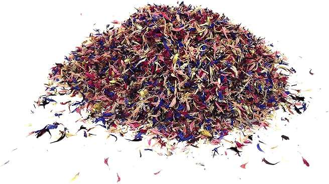 Edible Flower Sprinkles - Mesmerizing Cornflower Fireworks Petals - 100% Natural Centaurea Cyanus, Grown in Germany - Dried Colorful Cornflowers for Herbal Tea, Topping on Cupcakes, Desserts - Image 4