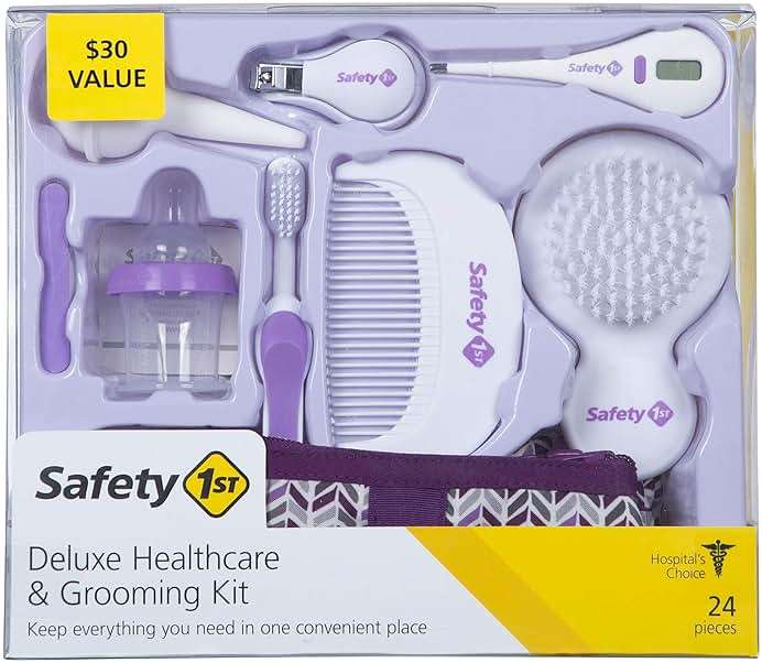 Safety 1st Deluxe Baby Healthcare and Grooming Kit, Pyramids Grape Juice, Newborn Baby Essentials, One Size, 24 Pieces - Image 2