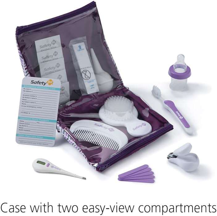 Safety 1st Deluxe Baby Healthcare and Grooming Kit, Pyramids Grape Juice, Newborn Baby Essentials, One Size, 24 Pieces - Image 3