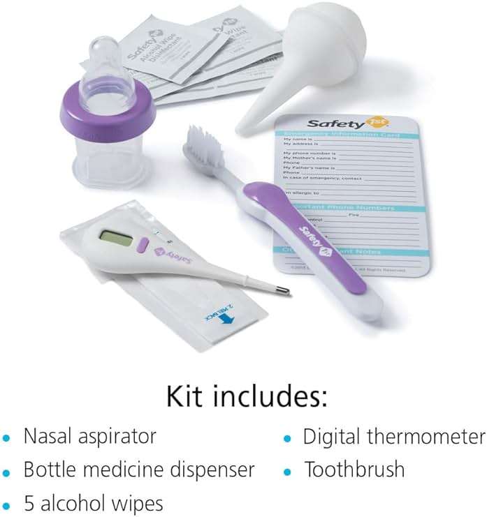 Safety 1st Deluxe Baby Healthcare and Grooming Kit, Pyramids Grape Juice, Newborn Baby Essentials, One Size, 24 Pieces - Image 4