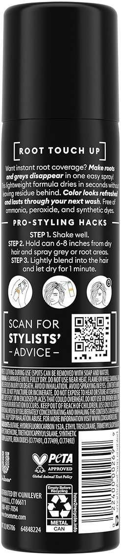 TRESemmé Root Touch-Up, Temporary Hair Color, Light Brown Hair Ammonia-free, Peroxide-free Root Cover Up Spray 2.5 oz - Image 2