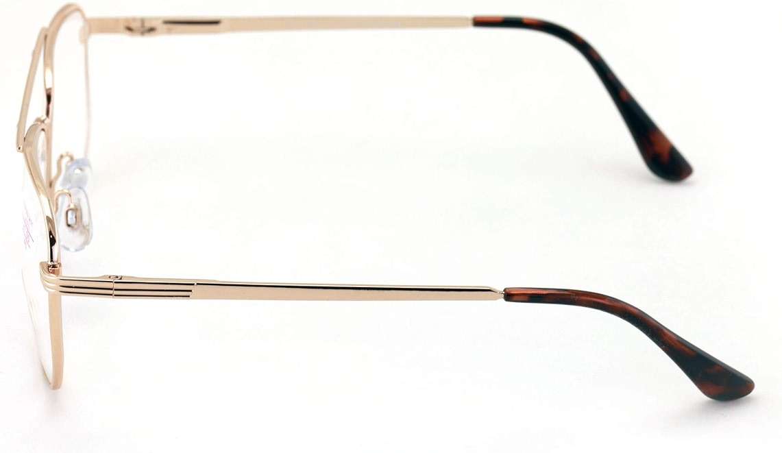 V.W.E. Bifocal Metal Tear Drop Reading Glasses - Big Lens Spring Hinge Square Reader - Clear lens - Image 3