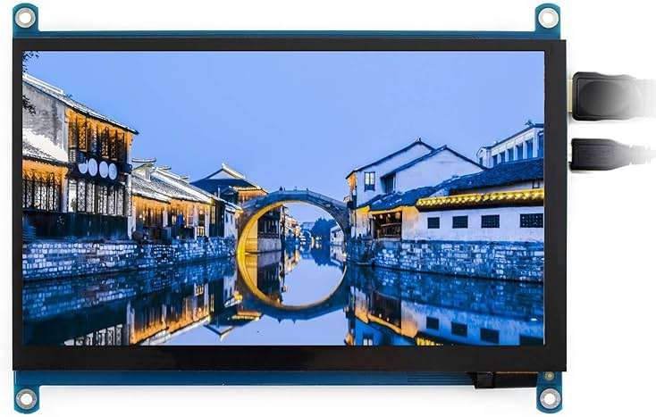 Waveshare 7inch HDMI LCD (H) 1024x600 IPS Capacitive Touch Screen LCD Display HDMI Module for Raspberry Pi, Jetson Nano, BB Black, Banana Pi, Microsoft XBOX360 and Nintendo Switch - Image 1