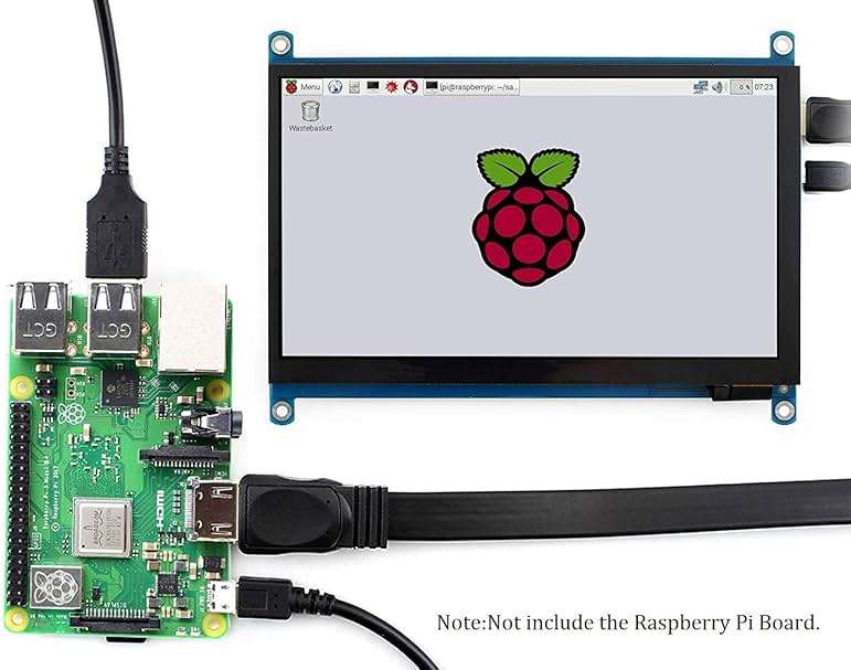 Waveshare 7inch HDMI LCD (H) 1024x600 IPS Capacitive Touch Screen LCD Display HDMI Module for Raspberry Pi, Jetson Nano, BB Black, Banana Pi, Microsoft XBOX360 and Nintendo Switch - Image 4