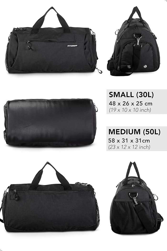 Fitgriff® Gym Bag for Men & Women with Shoe & Wet Compartment - Duffle Bag for Travel, Sports, Fitness & Workout - Image 6