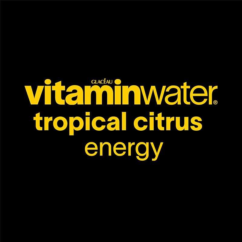 vitaminwater Energy Tropical Citrus Nutrient Enhanced Flavored Water Beverage, 20 fl oz Bottles, 12 Pack - Image 3