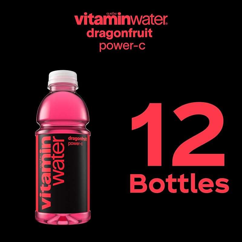 vitaminwater Power-C Dragonfruit Nutrient Enhanced Flavored Water Beverage, 20 fl oz Bottles, 12 Pack - Image 6