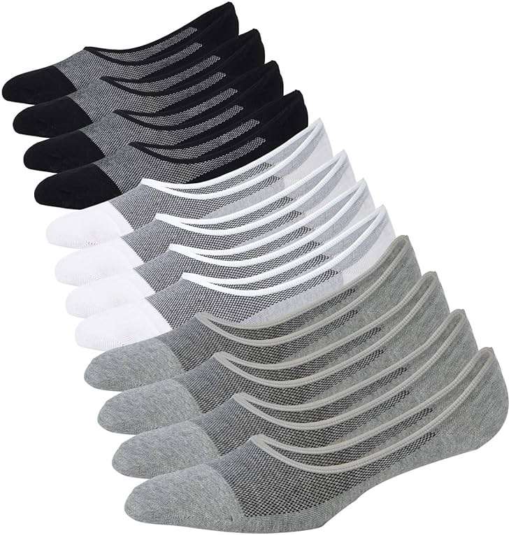 Jormatt Genuine Mens No Show Socks, Loafer Sneakers Low Cut Cotton Socks With Non Slip Grips - Image 3