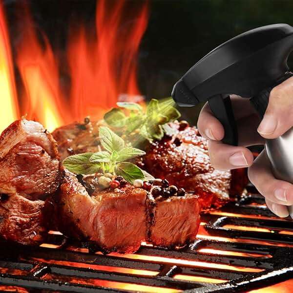 Accmor Olive Oil Sprayer, Vinegar Sprayer Dispenser, Safety Exquisitely Stainless Steel Container Seasoning Kitchenware Tools for BBQ, Cooking, Frying and Grilling (17oz (500ML)) - Image 2