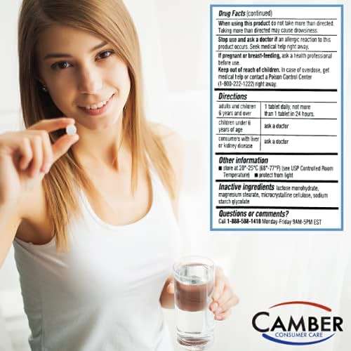 Camber Loratadine 10mg Allergy Pills, Antihistamine 24 Hour, Non Drowsy Allergy Relief (300 Tablets) - Image 5