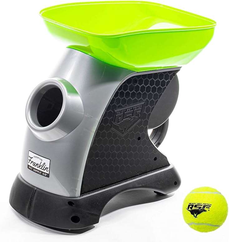 Franklin Pet Supply Ready Set Fetch Automatic Tennis Ball Launcher Dog Toy - Authentic Tennis Ball Thrower - Launchesup to 40' - Interactive Pet Toy - Image 1