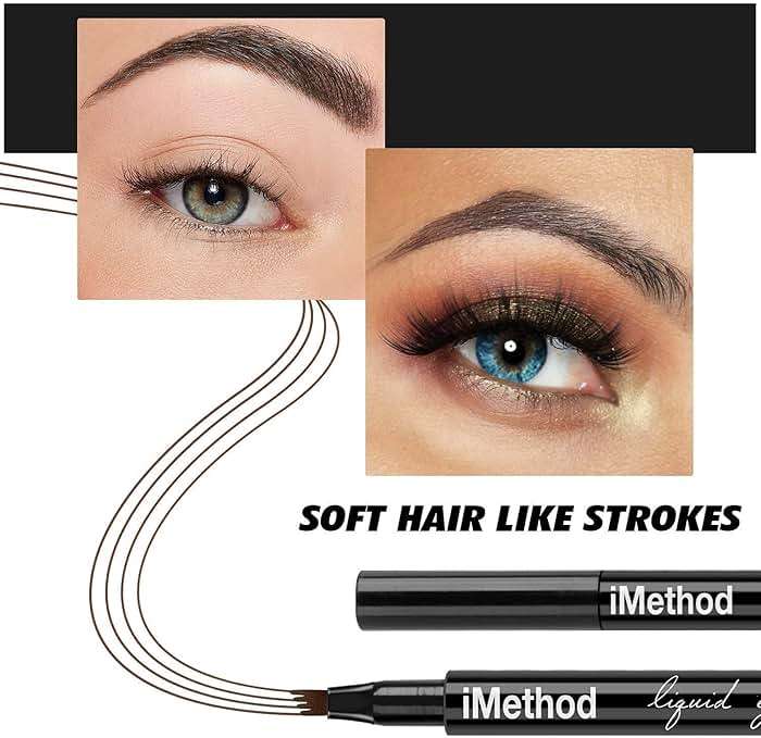 iMethod Eyebrow Pen - iMethod Eye Brown Makeup, Eyebrow Pencil with a Micro-Fork Tip Applicator Creates Natural Looking Brows Effortlessly and Stays on All Day, Light Brown - Image 4