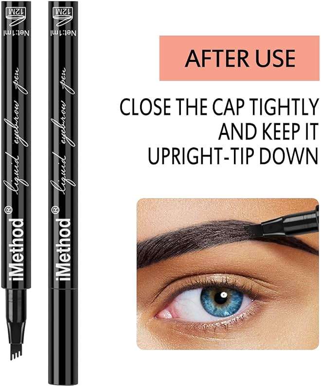 iMethod Eyebrow Pen - iMethod Eye Brown Makeup, Eyebrow Pencil with a Micro-Fork Tip Applicator Creates Natural Looking Brows Effortlessly and Stays on All Day, Light Brown - Image 5