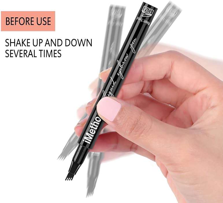 iMethod Eyebrow Pen - iMethod Eye Brown Makeup, Eyebrow Pencil with a Micro-Fork Tip Applicator Creates Natural Looking Brows Effortlessly and Stays on All Day, Light Brown - Image 6