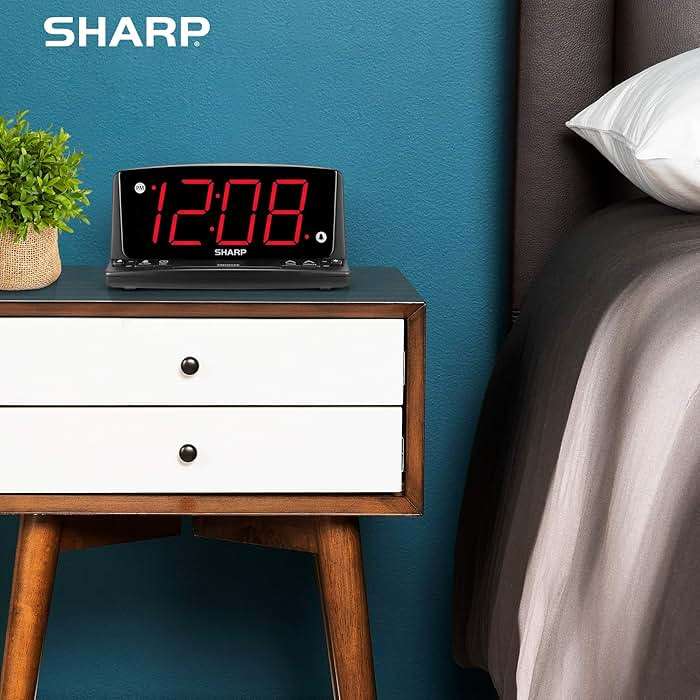 Sharp LED Digital Alarm Clock – Simple Operation - Easy to See Large Numbers, Built in Night Light, Loud Beep Alarm with Snooze, Bright Big Red Digit Display - Image 6