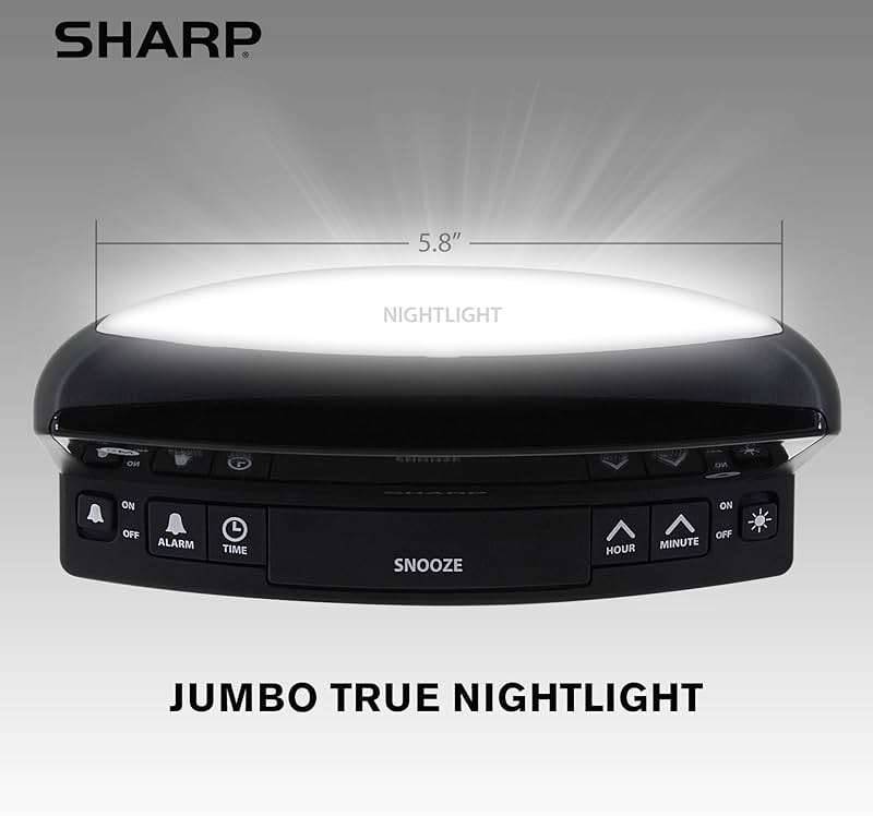 Sharp LED Digital Alarm Clock – Simple Operation - Easy to See Large Numbers, Built in Night Light, Loud Beep Alarm with Snooze, Bright Big Red Digit Display - Image 8