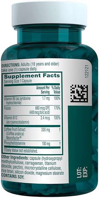NEURIVA Plus Brain Supplement for Memory and Focus Clinically Tested Nootropics for Concentration for Mental Clarity, Cognitive Enhancement Vitamins B6, B12, Phosphatidylserine 30 Capsules - Image 23
