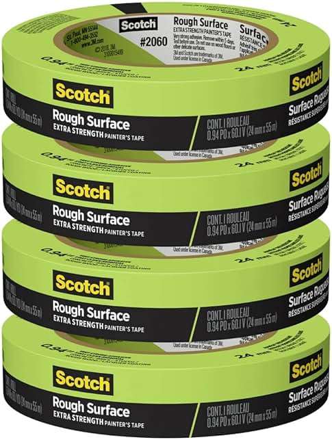 Scotch Painter's Tape 2060-1A 2060 Masking Tape, 1-Inch by 60-Yard, Green, 4 Pack - Image 1