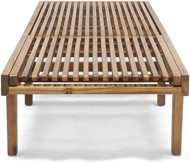 GDFStudio Outdoor Wooden Chaise Lounge, Set of 2 with Teak Finish - Image 9